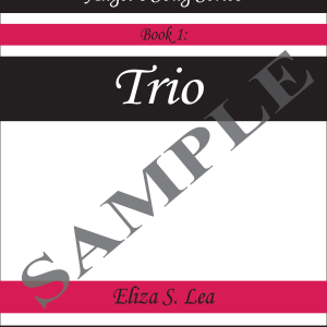 Sample book cover to Trio.